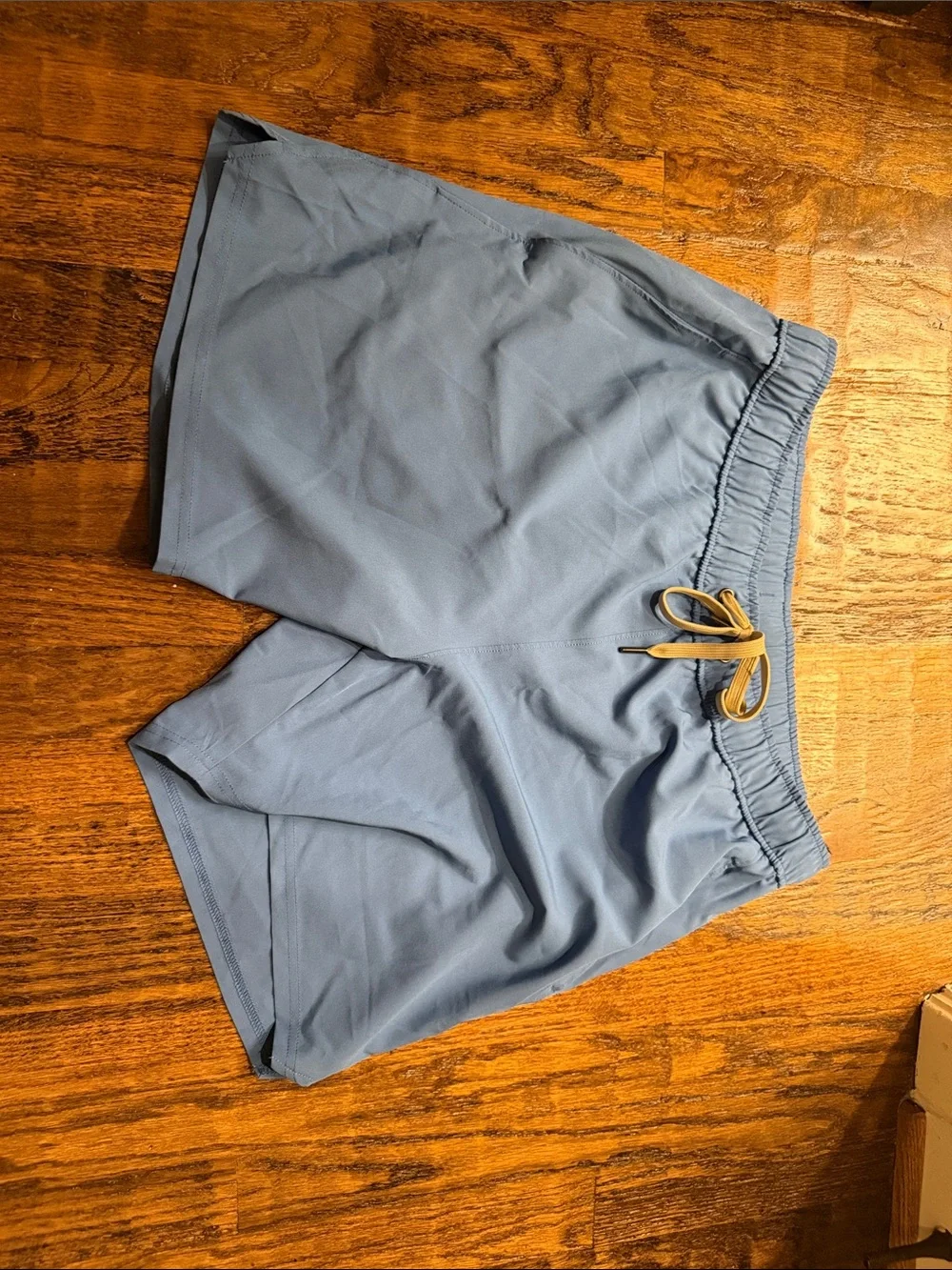 Men's Light Blue Athletic Drawstring Shorts